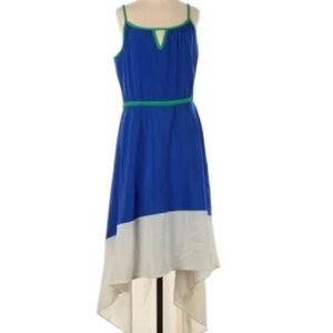 Willow and Clay blue and white high lo dress in size small.